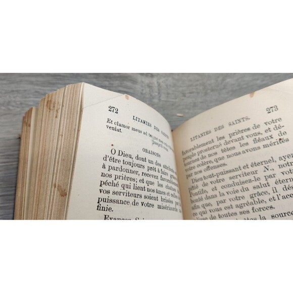 Antique Tresor Du Chretien By Rev. J R Magnan, Very Rare, 1885, Small Deluxe Ed - Picture 11 of 16